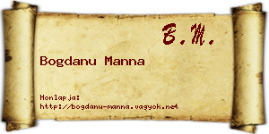 Bogdanu Manna névjegykártya